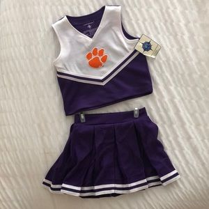 Girls size 7 Clemson cheer outfit